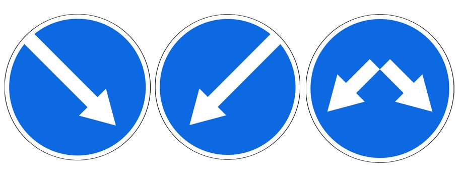 Знак стрелка вверх на синем фоне