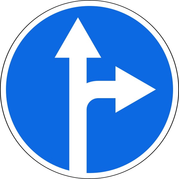 Знак прямо и направо разрешен ли разворот налево